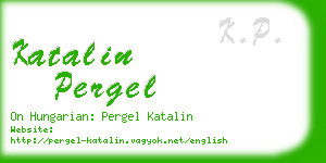 katalin pergel business card